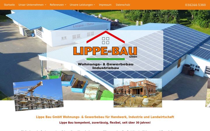 Screenshot of lippe-bau-gmbh.de