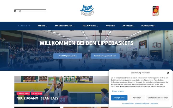 Screenshot of lippebaskets.de