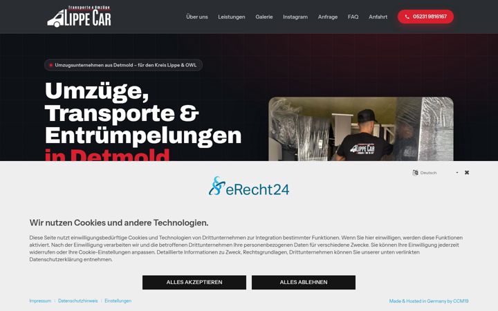 Screenshot of lippecar.de