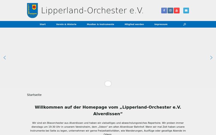 Screenshot of lipperlandorchester.de