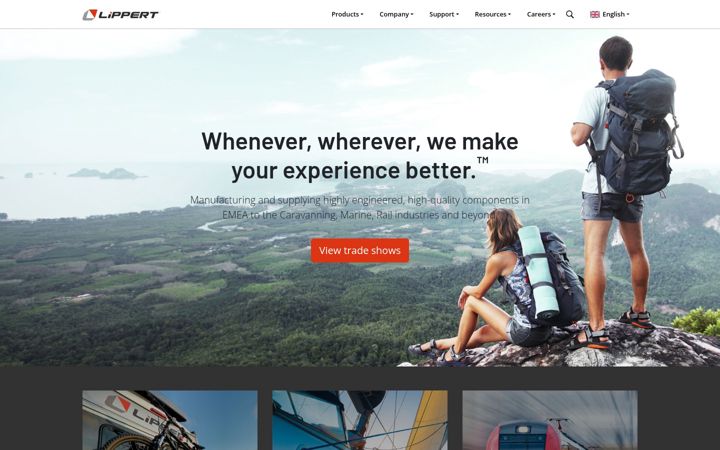 Screenshot of lippertcomponents.eu