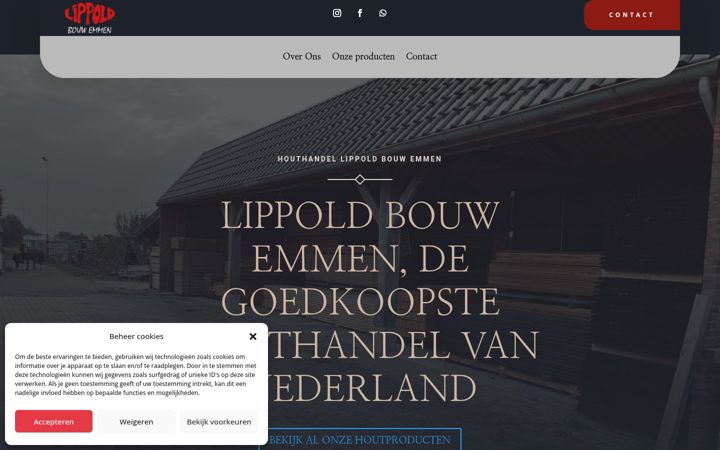 Screenshot of lippoldbouw.nl