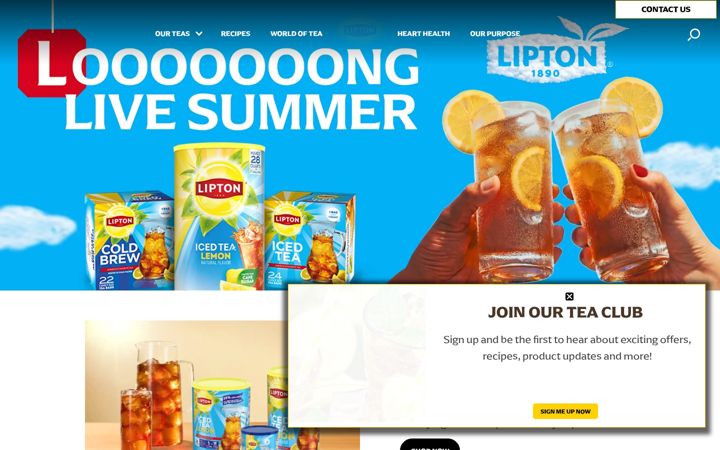 Screenshot of lipton.com