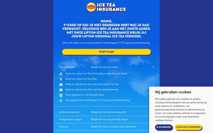 Screenshot of liptoniceteainsurance.nl