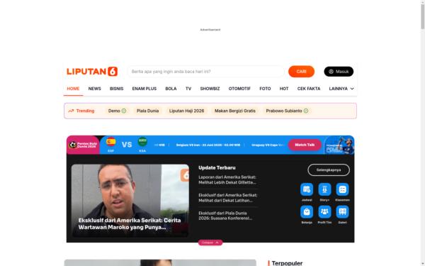 Screenshot of liputan6.com