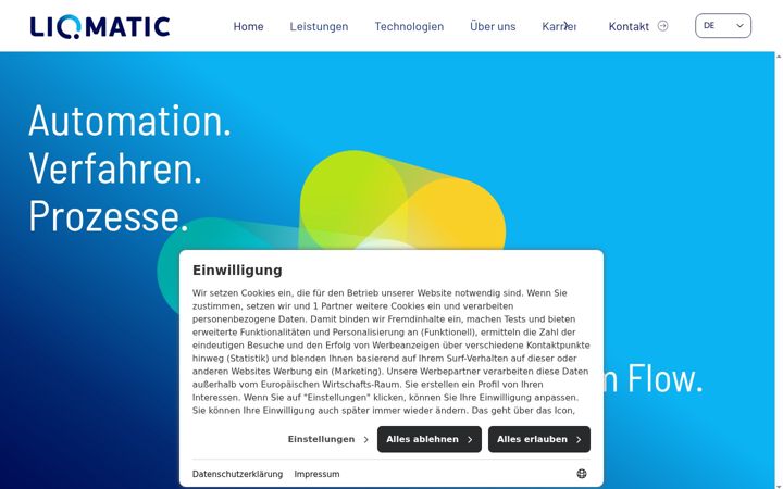 Screenshot of liqmatic.de