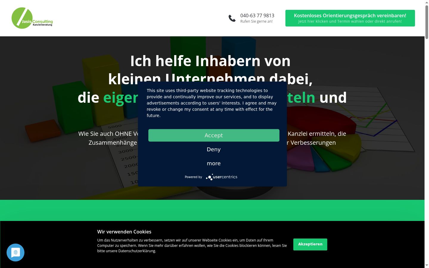 Screenshot tal-banner tal-kunsens muri qabel kwalunkwe interazzjoni