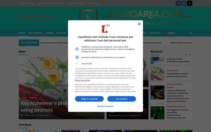 Screenshot of liquidarea.com
