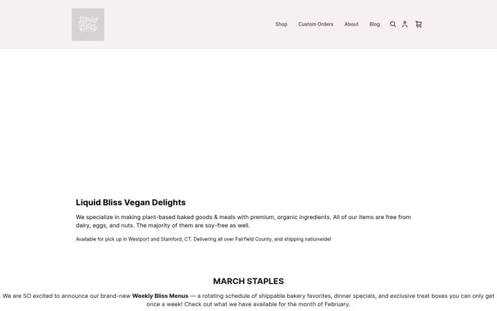Screenshot of liquidblissvegan.com