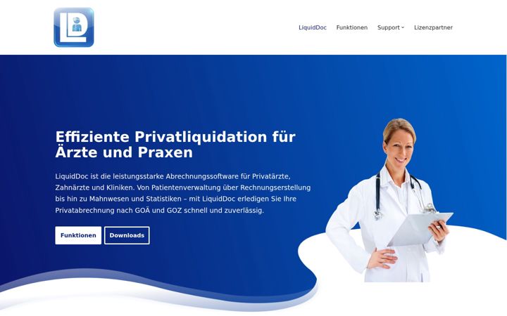 Screenshot of liquiddoc.de