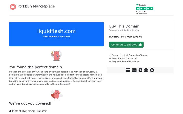 Screenshot of liquidflesh.com
