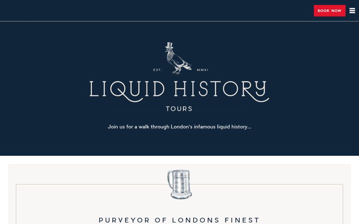 Screenshot of liquidhistorytours.com