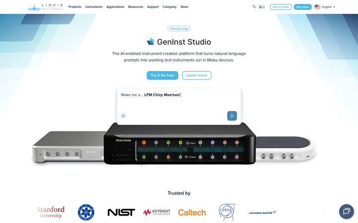 Screenshot of liquidinstruments.com