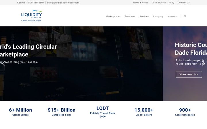 Screenshot of liquidityservices.com
