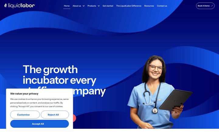 Screenshot of liquidlabor.com