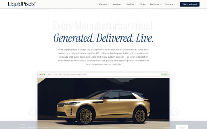 Screenshot of liquidpixels.com