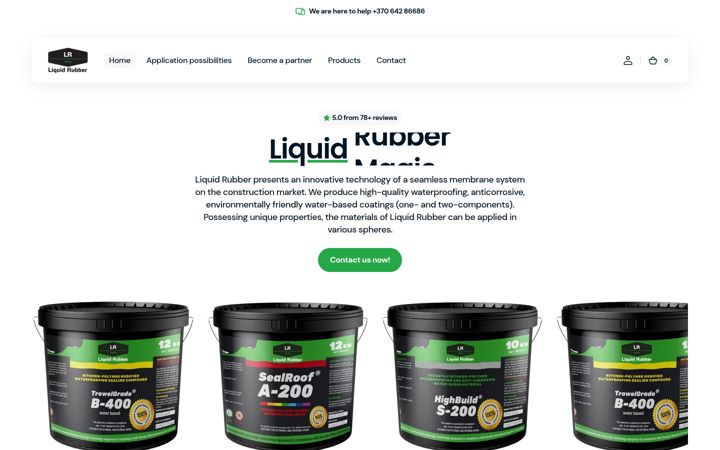 Screenshot of liquidrubberworld.com