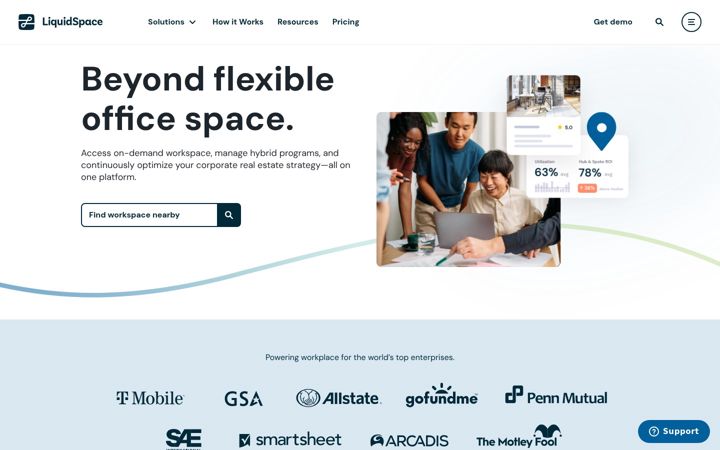 Screenshot of liquidspace.com
