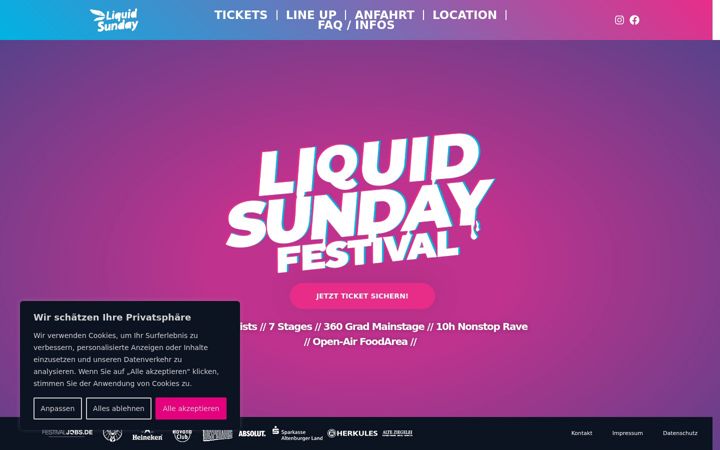 Screenshot of liquidsunday.de