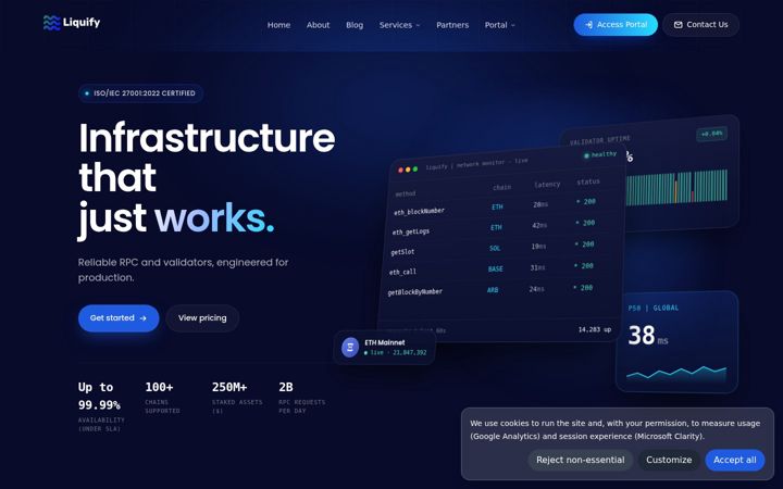 Screenshot of liquify.com