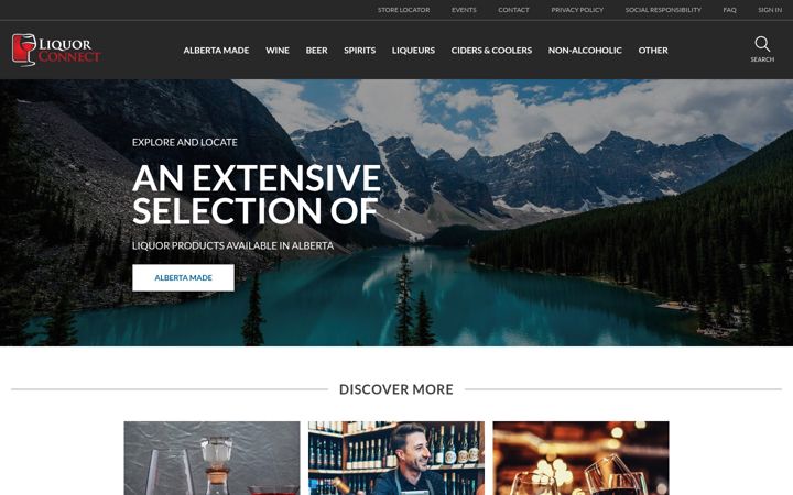 Screenshot of liquorconnect.com