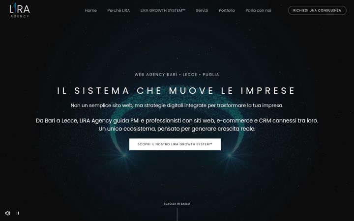 Posnetek zaslona liraagency.com