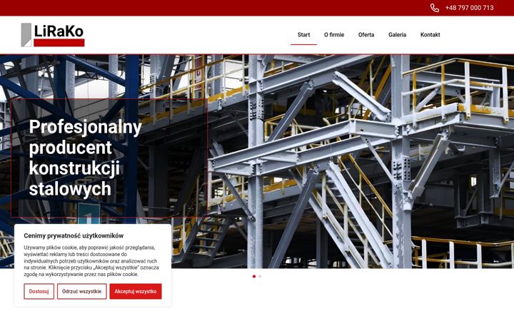 Screenshot of lirako.pl
