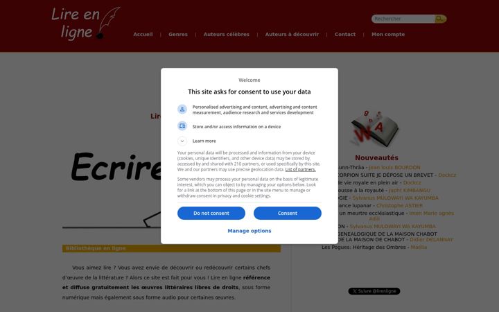 Screenshot of lirenligne.net