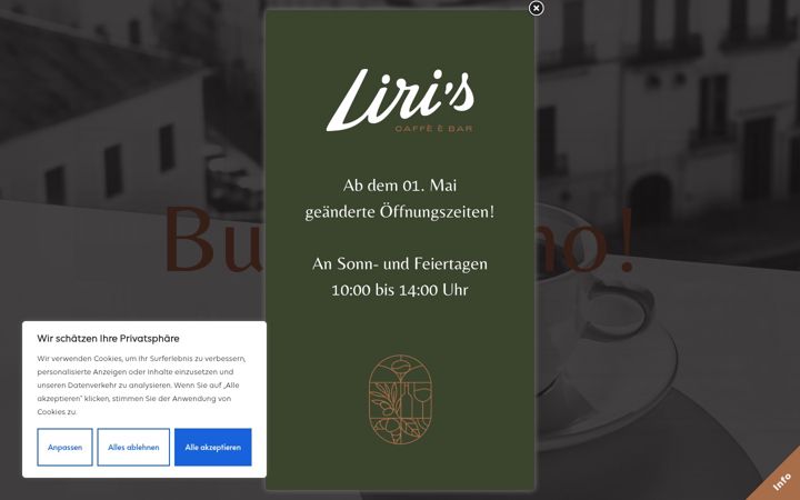 Screenshot of liris-cafe.de
