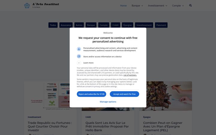Screenshot of lirisinstitut.fr