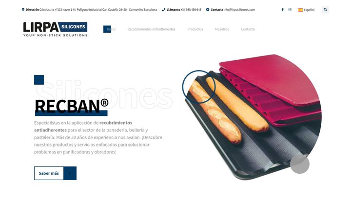 Screenshot of lirpasilicones.com
