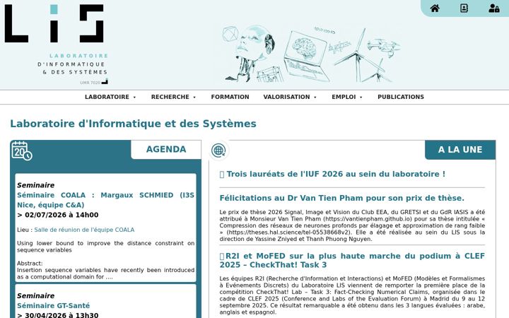 Screenshot of lis-lab.fr