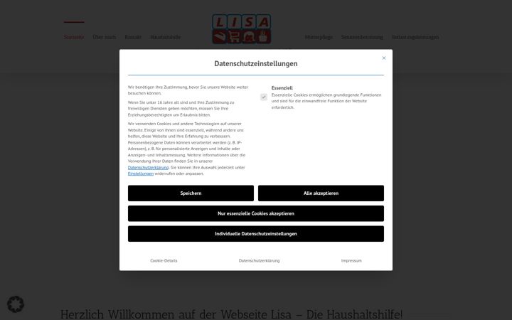 Screenshot of lisa-haushaltshilfe.de