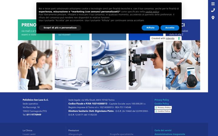 Snímek obrazovky lisa-policlinicosanluca.com
