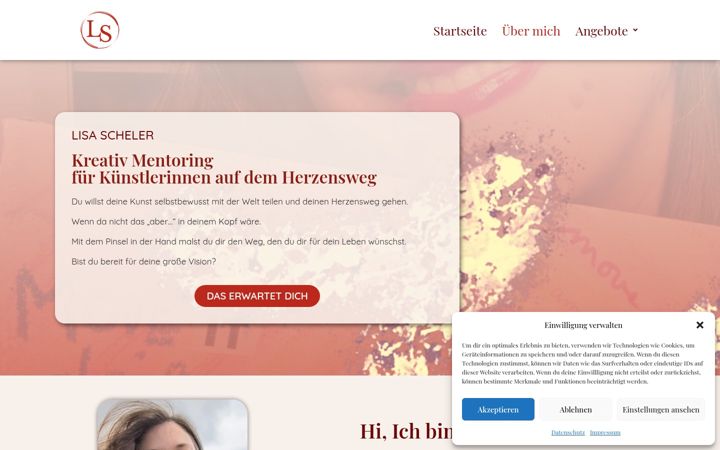 Screenshot of lisa-scheler.de