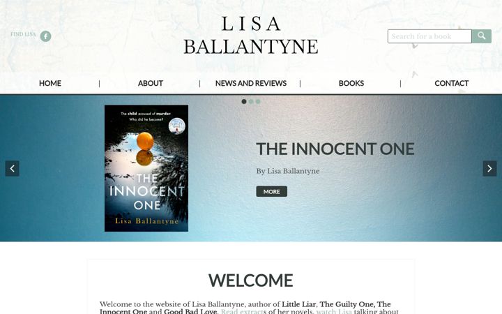 Screenshot of lisaballantyne.com