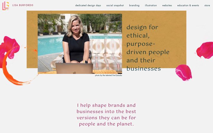 Screenshot of lisaburford.com