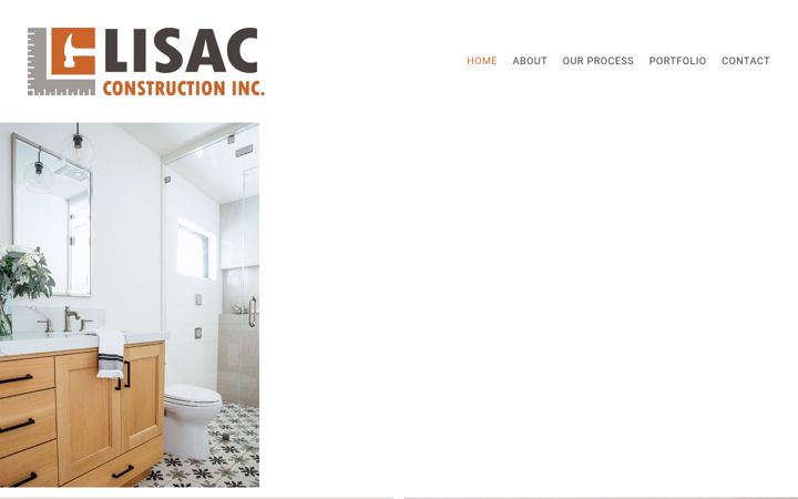 Screenshot of lisacconstruction.com