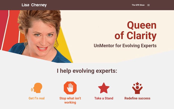 Screenshot of lisacherney.com