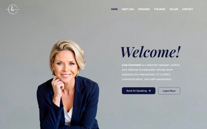 Screenshot of lisacornwell.com