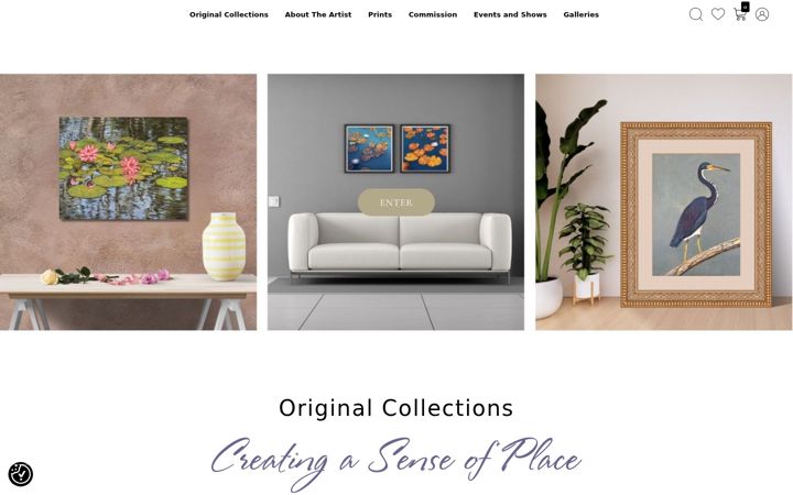 Screenshot of lisacunninghamfineart.com