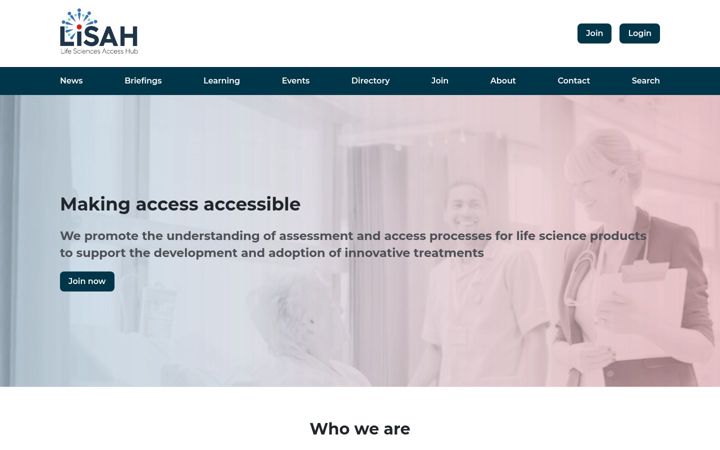 Screenshot von lisah.org