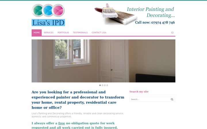 Screenshot of lisaipd.co.uk