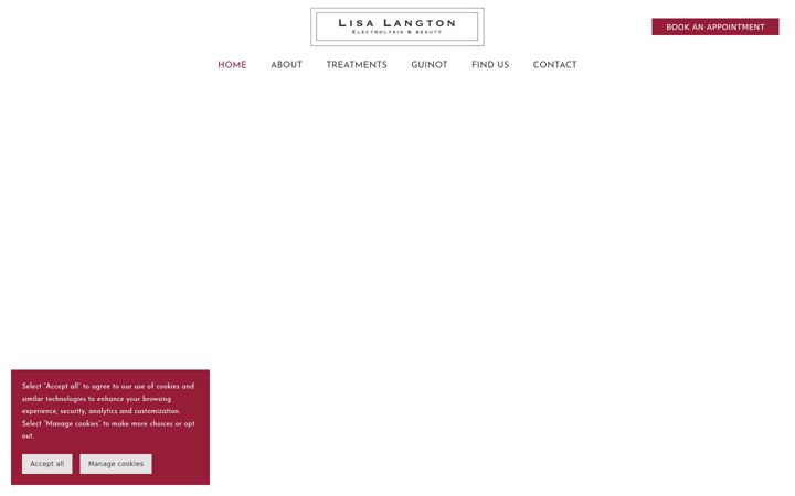 Screenshot of lisalangtonbeauty.co.uk