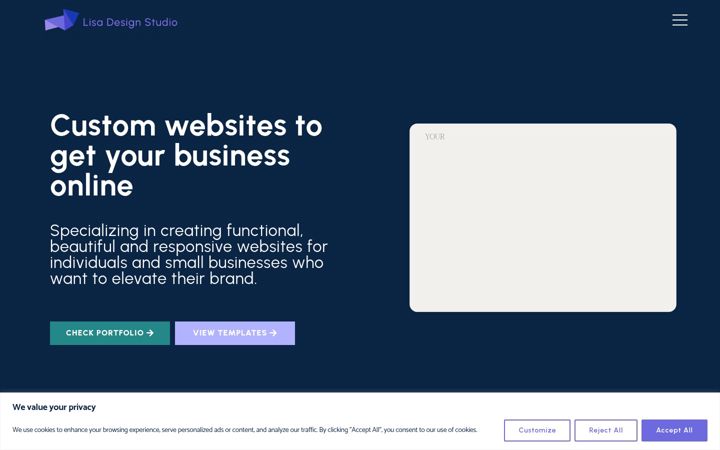 Screenshot of lisalenkens.com