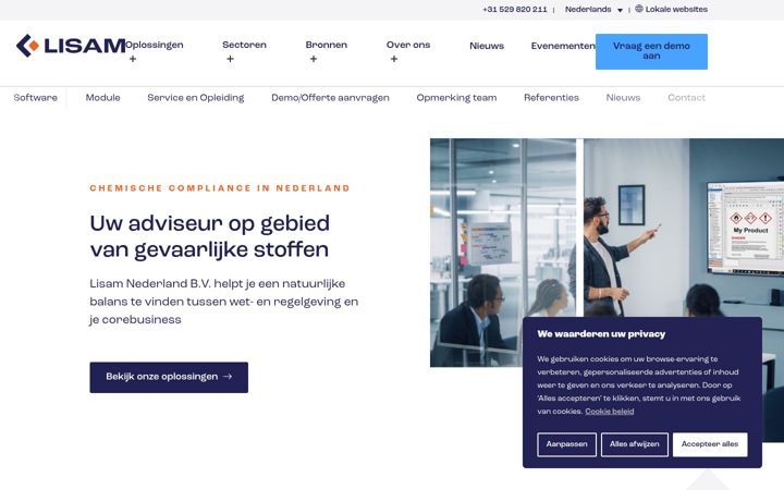 Ekrānuzņēmums no lisamnederland.nl