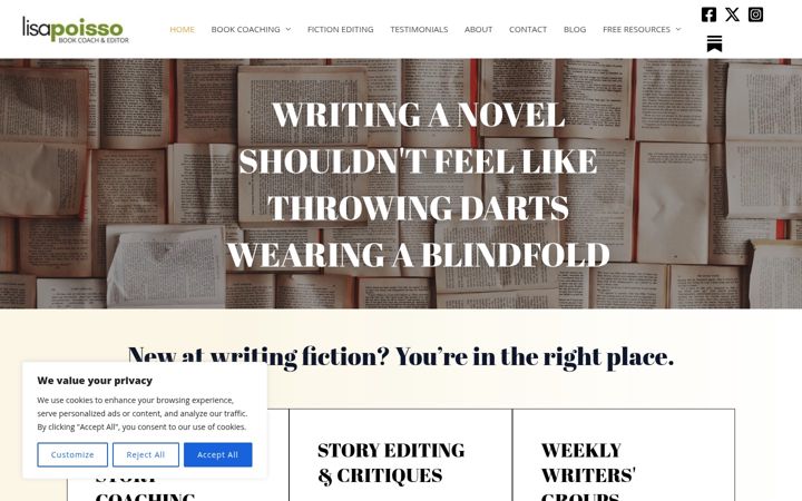 Screenshot of lisapoisso.com