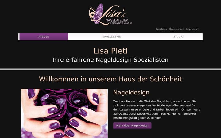 Screenshot of lisas-nagelatelier.de