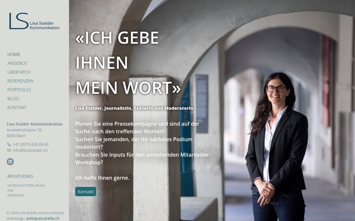 Screenshot of lisastalder.ch