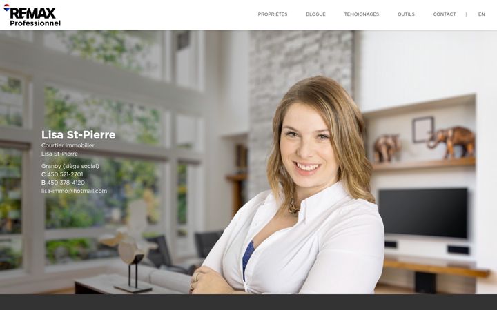 Screenshot of lisastpierre.com
